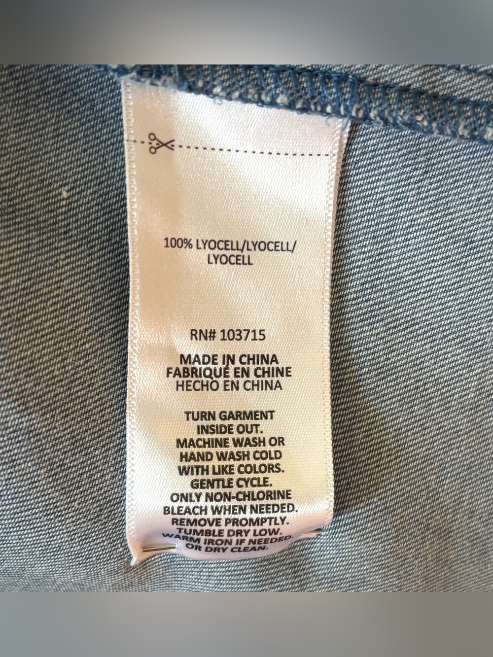 Nanette Lepore Embroidered Lyocell Chambray Peasant Blouse | Small - Picture 6 of 8
